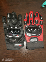 Перчатки для езды на мототехнике, с защитными вставками, пара, размер XL, красный #5, Надежда В.