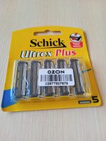 Schick Сменные кассеты "Ultrex Plus", 2-лезв., увл.полоска, система очистки Push/Clean (5 сменных кассет) #8, СЕРГЕЙ С.