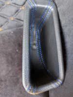 Ручка-кармашек обивки водительской с эко коже с синей строчкой двери Лада Гранта/Калина-2 #103, Сергей С.