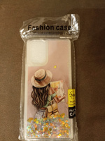 Чехол силиконовый переливашка с рисунком девушка в шляпе на Redmi Note 10 / 10s / Poco M5s для Редми Нот 10s / Поко М5s #30, Светлана С.