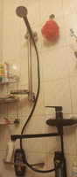 Смеситель в ванную, длинный излив, шаровый, из высокопрочного пластика АБС, черного цвета #13, Наталья Б.