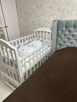 Бортик-коса защитный в кроватку новорожденного "Косичка" из хлопкового велюра 230см из 4-х лент #12, Сайфутдинова Р.
