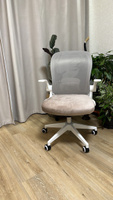 Компьютерное ортопедическое кресло рабочее на колесиках крутящееся Byroom Office Template VC6007-G серое для ПК. Офисный стул взрослый для школьника или руководителя со спинкой #31, Лена Г.