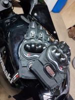 Перчатки для езды на мототехнике, с защитными вставками, пара, размер L, черные #7, Сергей М.