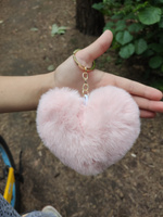 Брелок на ключи Брелок для сумки "светло-розовое сердце" на золотом колечке 2.5см #20, Роман В.