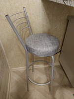 Барный стул со спинкой лофт мягкий, высокий, металлический / барные стулья для кухни #10, Александр В.