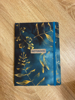 Записная книжка-блокнот ПОЛИНОМ Gold floral pattern А5+, 96л, клетка, 70г/м2, твердая обложка soft-touch, 1шт/уп #35, Екатерина В.