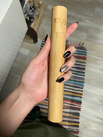 Футляр для зубной щетки деревянный бамбуковый. Дорожный чехол можно взять с собой в путешествие, натуральный состав #64, Кроткова А.