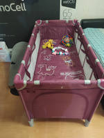Манеж кровать детский CARRELLO BABY TILLY Rio+, 2 уровня, складной, 125х65 см, фиолетовый #41, Юлия С.