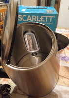 Scarlett Электрический чайник SC-EK21S72, 2200 Вт, 1.8 л, серебристый, синий #7, Анна З.