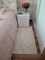 Витебские ковры Ковер SHAGGY LUX молочно-белый с высоким длинным ворсом "травка", пушистый прикроватный коврик на пол в спальню, детскую или гостиную, 0.6 x 1 м #38, Галина Д.