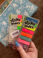 Стикеры для заметок клейкие 8 цветов с линейкой, закладки для книги самоклеящиеся 2 упаковки #41, Александра