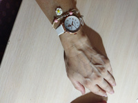 Часы наручные женские детские для девочки с браслетом подарочный комплект белые #10, Андрей С.