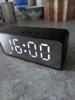 Радиоприемник с часами SOUNDMAX SM-1520B(черный с белым), настольные часы с Bluetooth, FM, USB, MicroSD, 3Вт, 1200mAh #2, Усов Андрей