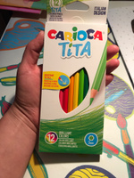 Набор цветных карандашей Carioca Tita HB твердо-мягкие, 12 шт #7, Оксана С.