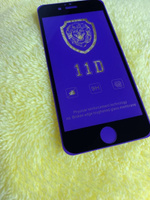Противоударное защитное стекло для смартфона Apple iPhone 6 и iPhone 6S / Полноклеевое 3D стекло на Эпл Айфон 6 и Айфон 6С / Прозрачное полноэкранное c черной рамкой #1, Анна К.
