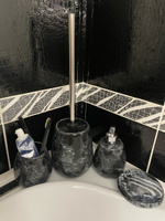 Набор для ванной комнаты аксессуары принадлежности комплект BATH PLUS PIETRA керамика черный #20, Кристина В.