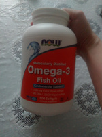 NOW Омега 3, рыбий жир, Omega-3 для здоровья сердца и сосудов, для печени, для укрепления иммунитета, omega 3 fish oil 1000мг., 500 капсул. #30, Олеся В.