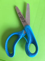 Ножницы детские Westcott Ergo Junior 13 см, резиновые вставки, с фиксатором, цвет голубой #7, анна