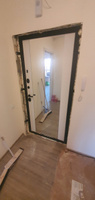 Дверь входная металлическая DIVA ДХ-45 Зеркало 2050x960 Левая Черный кварц - Д15 Белый софт, тепло-шумоизоляция, антикоррозийная защита для квартиры, УТ-00077601 #7, Даниил 