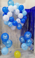 Воздушные шары "Синяя/Голубая/Белая пастель" 25 шт. 25 см. #62, Вероника А.
