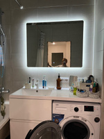 Зеркало настенное Иллюзия ЛАЙТ с фоновой LED-подсветкой,фронтальной подсветкой и сенсорным выключателем для ванной 100х80 #114, Александра Б.