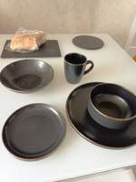 Набор посуды столовой 16 пред. 4 перс. Elite Black керамика в подарочной упаковке столовый сервиз обеденный #81, Алла С.