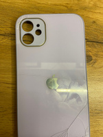 Чехол стеклянный для iPhone 11 с защитой для камеры, лавандовый глянцевый #96, Анна М.