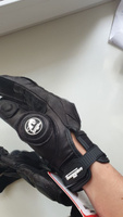 Перчатки для езды на мотоцикле кожаные, с защитными вставками (мото перчатки) черные размер L #7, Александр Т.