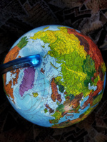 Globen Интерактивный глобус Земли физико-политический рельефный с LED-подсветкой, диаметр 25 см. + VR очки #106, Татьяна В.