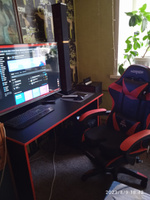 Стол игровой геймерский стол компьютерный офисный письменный 120х60х75, черно-красный #61, Ольга Ш.