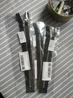 Молния YKK металлическая, цвет анти-никель, тип 3, неразъемная, длина 22 см, цвет тесьмы черный, 580 #54, Ася
