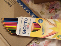 GIOTTO ELIOS TRI WOOD FREE набор пластиковых заточенных цветных карандашей, 12 цветов, мягкие, для детского рисования #6, Наталья Ф.