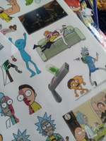 Набор наклеек стикеров Рик и Морти 50шт, наклейки на телефон, для скрапбукинга, для декора, стикеры самоклеящиеся, набор для творчества для детей, мемы #92, константин к.