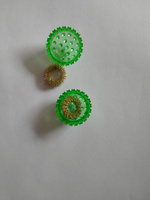 Су-джок массажный шарик с пружинными кольцами, развитие мелкой моторики, цвет зеленый #128, Екатерина М.