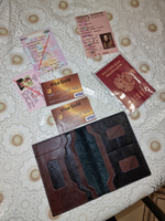 Обложка для паспорта из натуральной кожи , для водительских документов , портмоне , кардхолдер 7в1 #33, Валерия М.