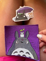 Нашивка, патч, шеврон Totoro, Аниме Мой сосед Тоторо, 120 х 110 мм #24, Марина У.