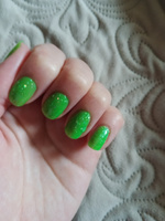 Masura Лак для ногтей Пикник в Любимом Парке, неоновый зеленый с глиттером , 11 мл #13, Виктория
