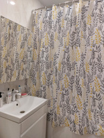 Штора для ванной комнаты тканевая на люверсах "Колосья" размер 180х180см. #59, Екатерина Д.