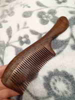Расческа деревянная для волос, гребень массажный из натурального сандалового дерева #12, Кирилл Ц.