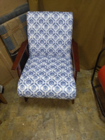 Ткань мебельная, отрезная, микровелюр Astrazione blu от Memotex, 1 п.м, ширина 144 см #4, daria k.