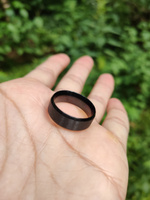 Кольцо черное унисекс, ширина 8 мм, размер 20 #37, Роман В.