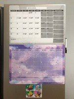 Магнитный планер А3 с маркером на магните на месяц, PaperFox, список дел, планинг доска с поверхностью пиши-стирай на холодильник, 42х30 см #277, Альберт Б.