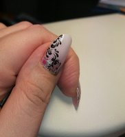 EMI Гель-краска для ногтей Черный тюльпан, черная, для дизайна ногтей и маникюра, 5 мл #52, Лариса Т.