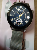 TechnoFuture Умные часы Smart Watch g3 pro, смарт часы, наручные смарт часы, женские, мужские, детские, круглые, шагомер, спортивные, 42mm, Серый #8, Надежда Р.