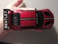 Машинка металлическая Kinsmart 1:38 Bentley Continental GT3 5417DKT инерционная, двери открываются / Бордовый #40, Гусакова Татьяна