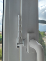 Гребенка - фиксатор ограничитель на окно, для пластиковых окон, белый, 2 шт с саморезами #78, Вероника