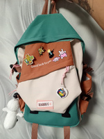 Рюкзак школьный городской с игрушкой для подростка бирюзовый, рюкзак для девочки, рюкзак для мальчика #5, Надежда Е.