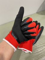 Sapset Перчатки защитные Перчатки рабочие с обливом покрытием латексные SADR, размер: 7, 1 пара #120, Екатерина Б.