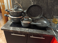 Набор посуды SATOSHI Валанс 8 предметов: кастрюля + крышки: 2.3; 3.8л; ковш+крышка1,3л; сковорода 24,28см #3, Гаяне П.